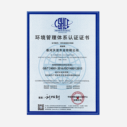 天亞環境管理體系認證
